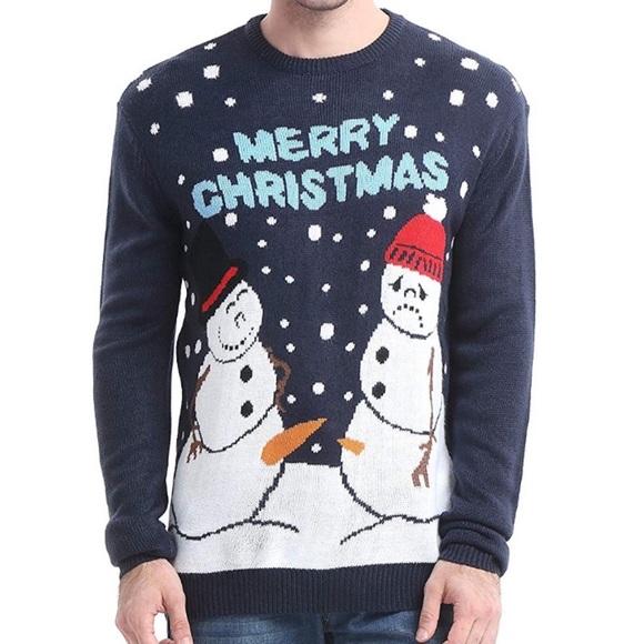 UGLY FUNNY MENS CHRISTMAS SWEATER IN BLUE *NWT* 🎄